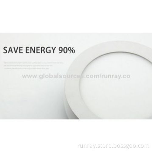 Switch Dimmable LED Panel Light with 6W Power, 85-265V AC or 12V DC, 80-110lm/W, CE Mark